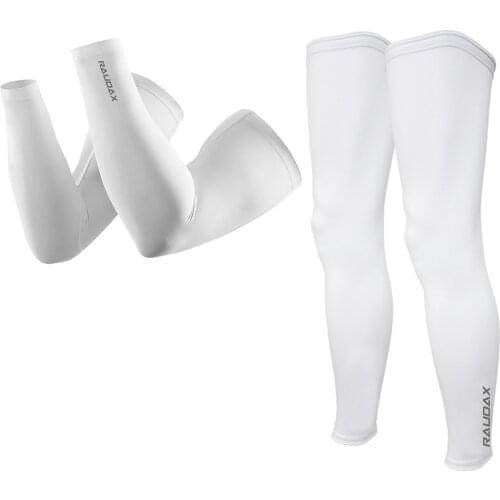 2021 Pro Team Raudax Leg Warmers Black UV Protection Cycling Arm Warmer Breathable Bicycle Running Racing MTB Bike Leg Sleeve