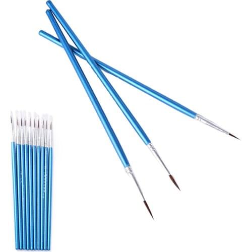 Hot Sale Nylon Hair Round Painting Teacher Tools Set Brush Hook Line Pen Artist Draw Painting Craft 10Pcs/Set