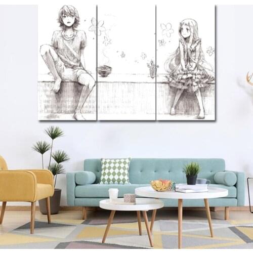 Cartoon Boys and Girls 3 pcs HD Canvas Painting Modern Home Decoration Living Room Canvas Print Painting Wall Decor Picture
