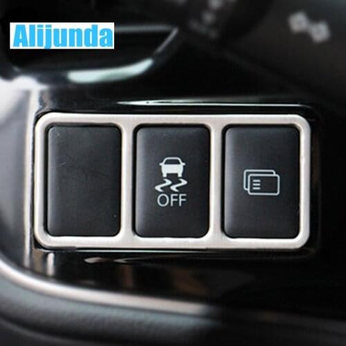 Alijunda Stainless Dashboard Control Button Cover Trim Fit For Mitsubishi Outlander 2013 2014 Car Styling