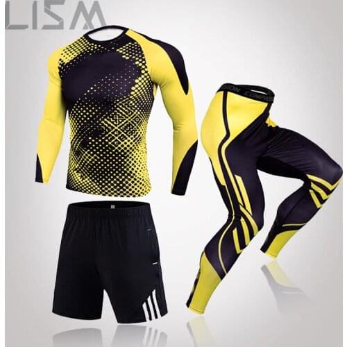 Mens Running Clothes Gym Tights Thermal Underwear Compression Litness Leisure Compression Mens Sportswear Quick-Drying Shirt
