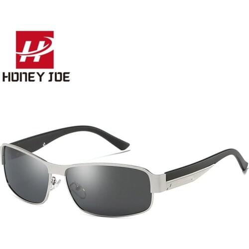 Mens Vintage Polarized Sunglasses Rectangle Driving Fishing Outdoor Sun Glasses Alloy Metal Frame TAC lens Goggles Eyewear UV400