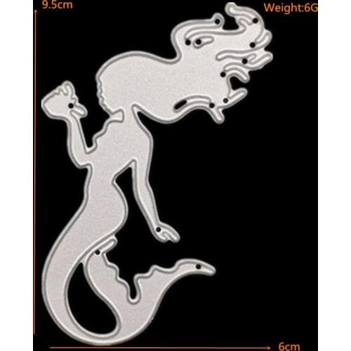 DIY Childrens Puzzle Carbon Steel Cutter Die Dies Mermaid Modeling Paper Embossing Knife Mold D029