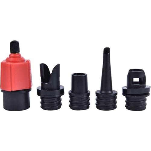 Inflatable Pump Adaptor Air Valve Adapter For Surf Paddle Board Dinghy Canoe Inflatable Boat Tire Compressor Converter 4 Nozzle