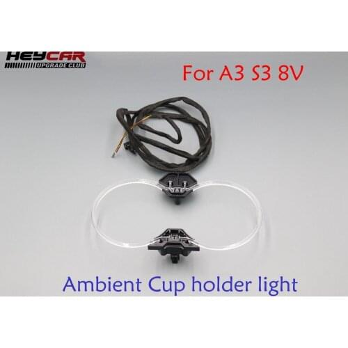 Ambient Cup holder light lights with install Harness 8V0 947 157 A 8V0947157A For Audi A3 S3 8V