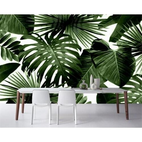 Beibehang Custom photo wallpaper retro tropical rain forest banana leaf living room TV backdrop home decoration 3d wallpaper