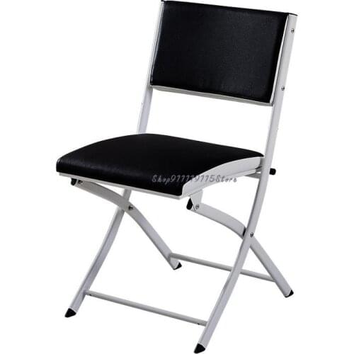 Customized Office Mahjong Training Portable Folding Chair Home Computer Stool Adult Modern Dining Chair Conference Back Dining T