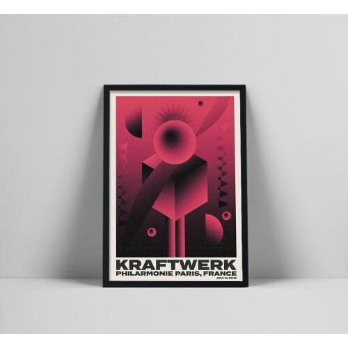 Music Star Singer Kraftwerk Gig Poster Vintage Pop Music Canvas Painting Classic Retro Red Poster Club Home Bar Posters Decor