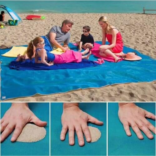 Folding Beach Mat Magic Sand Free Mat Beach Towel Blanket Outdoor Travel Self-driving Picnic Mat Mattress Camping Mat Pad Hiking