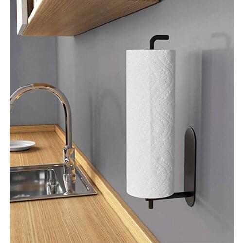Toilet Kitchen Self-adhesive Accessories Under Cabinet Paper Roll Rack Towel Holder Tissue Hanger Storage Rack For Bathroom