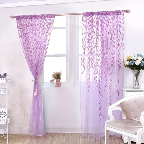 Willow Modern Tulle Curtains for Living Room Bedroom Voile Curtains for Window Tulle Curtains Drapes SNO88