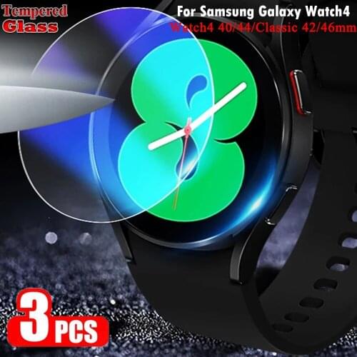 3Pcs Tempered Glass Film For Samsung Galaxy Watch 4 40 44mm Screen Protector Watch4 Classic 42 46mm Smartwatch Protective Film