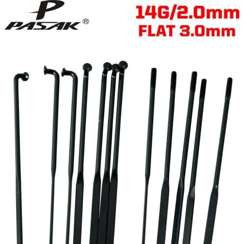 1PC 2MM Steel Bicycle Spokes 14G Elbow Flat Bar 3MM Mountain Bike Road Bike Wire Cycling Accessories 14MM Long Copper Head