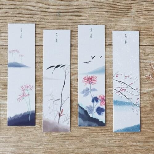 1pcs Original Boxed Paper Bookmarks Wanchuan Go Wild Arts and Art Fresh and Fresh Ancient Hand-painted Cards 30 sheets