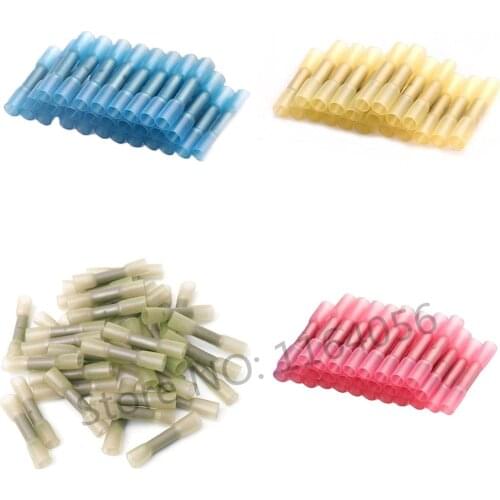 100Pcs BHT0.5 BHT1.25 BHT2 BHT5.5 Waterproof thermal shrinkage connecting pipe Middle column joint cold-press terminal connector