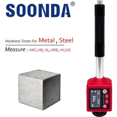6-in-1 Metal Hardness Tester Portable 360° Hardness HRC,HRB,HB,HS,HL,HV Measurement Durometer Metal Portatil No Damage Metal