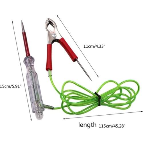 G5AD LED Car Test Pencil Light Portable Extended Spring Wire Vehicle Circuits Low Voltage Light Tester Sharp Stainless Probe