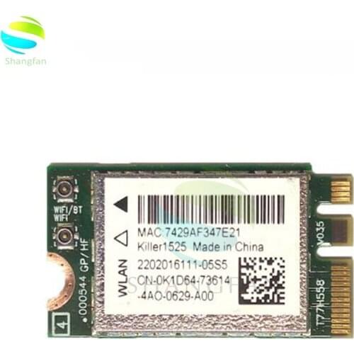 Wireless Wifi Card for Killer 1525 802.11ac 867Mbps AC1525 + Bluetooth 4.0 M.2 NGFF E/A Key Mini WiFi Dell Alienware