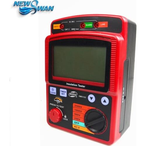 GM3123 High Voltage 2500V Digital Megohm-Meter Ohm Meter High Tension Megger AC Voltage Insulation Resistance Tester