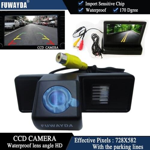 FUWAYDA Color CCD Car Rear View Camera for Mercedes Benz Vito / Mercedes Benz Viano + 4.3Inch foldable LCD Monitor WATERPROOF HD