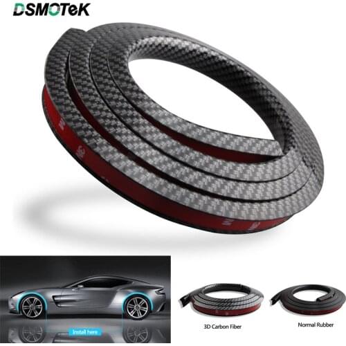 DSMOTEK 4*1.5m Car Wheel Eyebrow Protector Lip Wheel-arch Trim Wheel Eyebrow Arch Decorative Scratch Proof Car Fender Flares