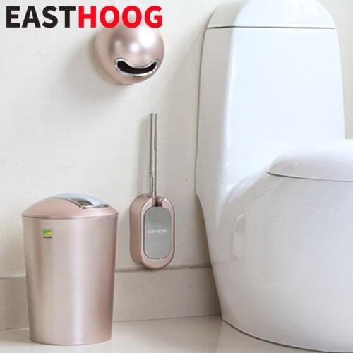 Stainless Steel Handle Toilet Brush Quick Drain Cleaning Tools for Toilet Wall-Mounted Household WC Bathroom Accessories