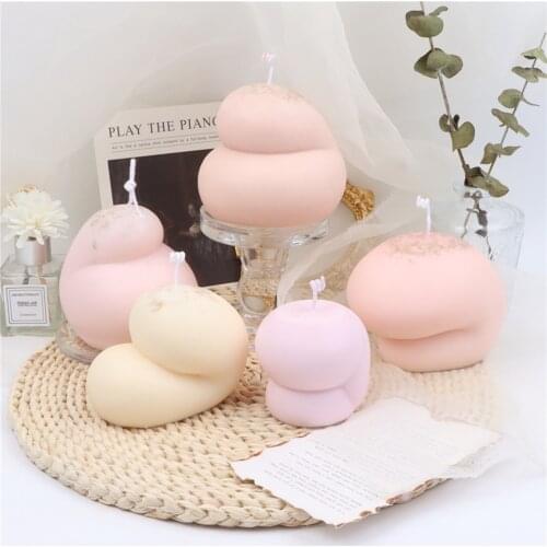 Creative Buttocks Candle Silicone Mold Diy Aromatherapy Resin Mold Diy Handmade Gifts Candle Soap Making Home Decor