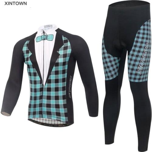 Gentlemen Cycling Clothing Long Sleeve Autumn Bicycle Clothes Cycling Jersey set Pro Team Mountain Bike Clothing Ropa Ciclismo