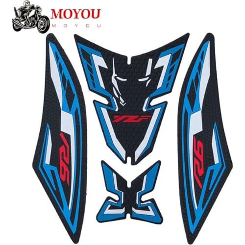 For Yamaha YZF R6 2017-2020 years fish bone stickers fuel tank anti-skid stickers knee pads non-slip insulation side stickers