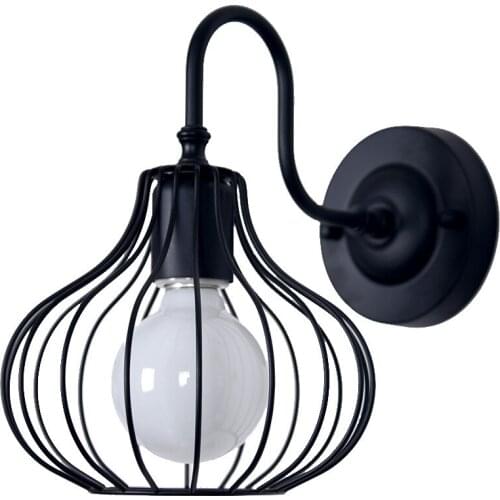 Hotel Guest Room Wall Lamp Bedroom Creative Personality Bedside Wall Lamp Restaurant Cafe Led Aisle Iron Light Retro Lamps