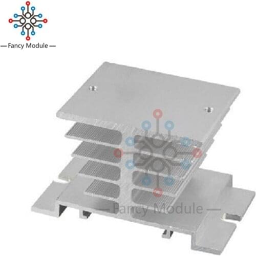 Single Phase Solid State Relay SSR Aluminum Heat Sink Dissipation Radiator Newest Suitable for 10A-40A Relay