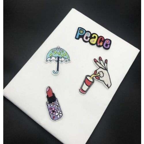 Wholesale 20pcs Embroidered Sewing On Patch Iron-On Patch Stickers For Clothes Sewing Fabric Applique Supplies YH129