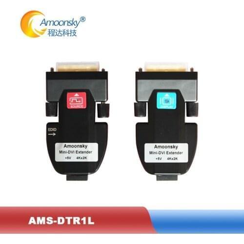 Optical fiber transceiver fiber media converter AMS-DTR1L mini dvi fiber extender support 4k for giant led display