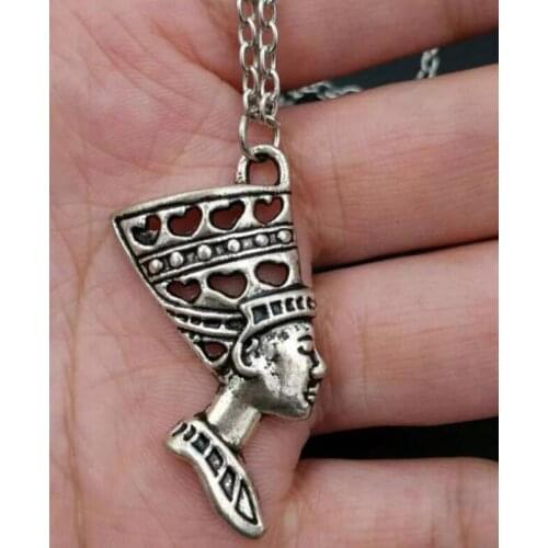 10 PCS Egyptian Egypt Queen Nefertiti Charms Pendant Necklace Charm Hot selling fashion Vintage Punk style