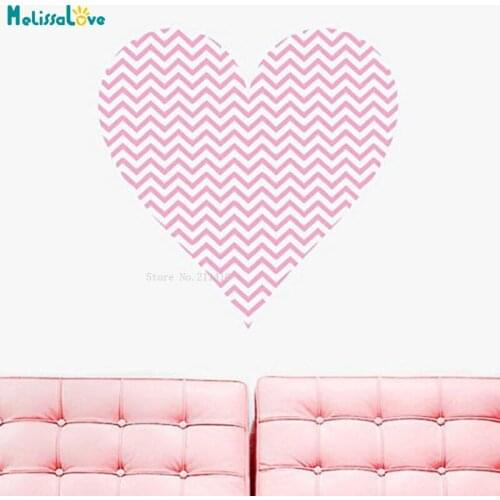 Simple Love Heart Nursery Decor Kids Line Art Decor Nursery Home Bedroom Baby Girl Gift Removable YT5906