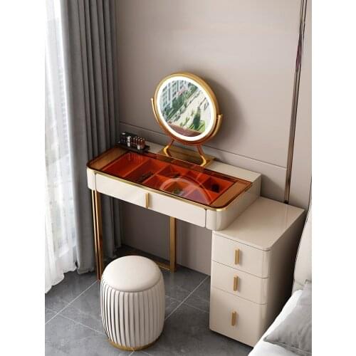 GY Light Luxury Comb Dresser Bedroom Modern Simple Small Apartment Makeup Table Jewelry Box Advanced Small Dresser