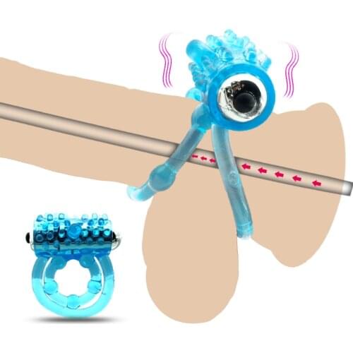 Silicone Cock Male Ring Penis Vibraing Ring Time Delay Vibrator Delay Premature Ejaculation Erotic Intimate Goods for Men/Couple
