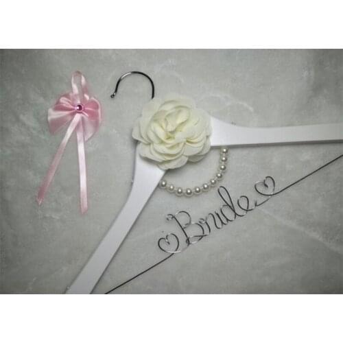 Wedding Hanger, bridesmaid gifts, brides hanger bride gift, hanger with pearl ,bride hanger for wedding dress
