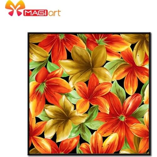 Cross stitch kits Embroidery needlework sets 11CT water soluble canvas patterns 14CT Mordern style Flower-NCMF165