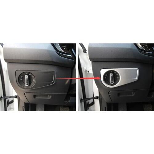 For LHD VW Tiguan 2017 2018 ABS Head Lamp Light Switch Cover Control Protective Trim