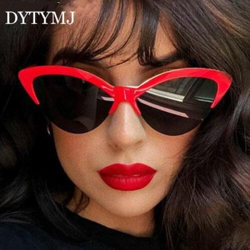 DYTYMJ Cat Eye Sunglasses Women 2020 Brand Designer Fashion Sun Glasses for Women Trendy Tinted Color Gafas De Sol Para Hombre