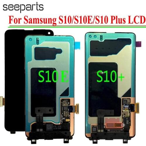 Super AMOLED For Samsung Galaxy S10 LCD S10e LCD + Display Touch Screen Digitizer Assembly For 6.4" Samsung S10 Plus lcd Display