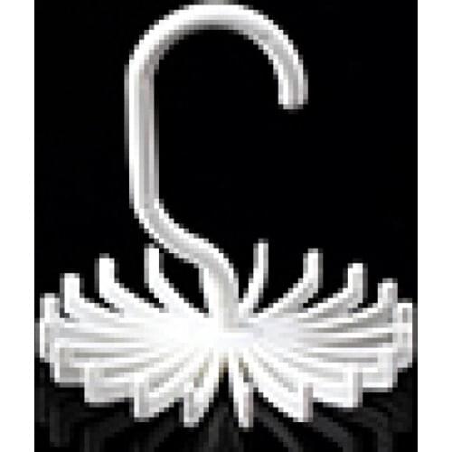 1pc 12cm x 11cm Plastic Rotating Tie Rack Home Adjustable Tie Hanger Holds Hooks Neck Ties Belt Organizer Holder