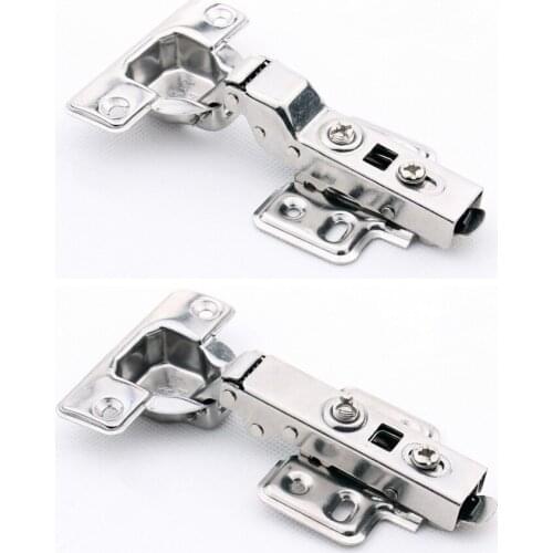 4 pcs/Lot Stainless Steel Soft-close Cabinet Door Hinge with Hydraulic Buffer Removable Detachable Cup/Base