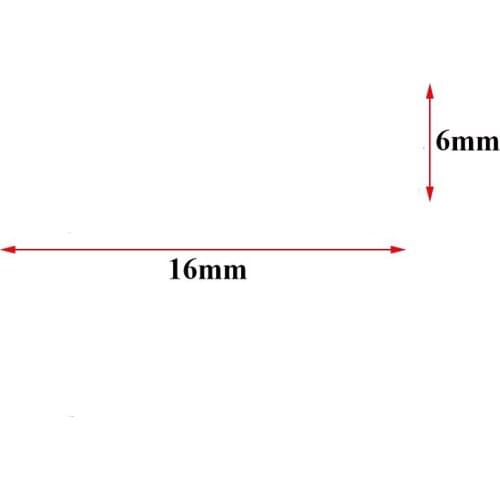 500X Replacement Car emblem insignia 16mm 16*6 mm Aluminum sticker car accessories For AUDI key LOGO