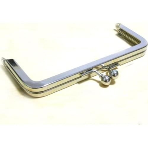 7 Inch ( 17 x 5cm ) Silver Clutch Purse Frame Nickel Locker