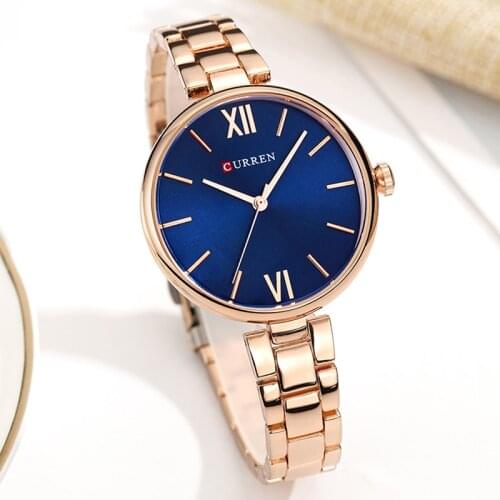 Top Brand CURREN Women Watches Dial Ladies Japanese Brand quartz Wristwatch Waterproof Full Steel Girl Clock Gift Reloj Mujer