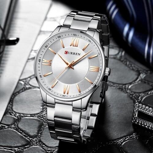 CURREN Business Men Watch Luxury Brand Stainless Steel Wrist Watch Chronograph Army Military Quartz Watches Relogio Masculino