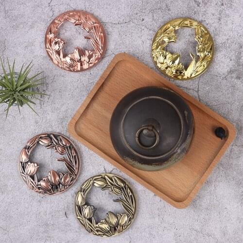 Jar Candle Toppers Accessories Sleeves Lid Rose Golden Alloy Candle Cover Candle Lid Jar Candle Topper Flower Style Accessories