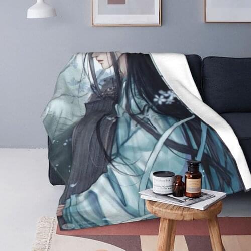 Mo Dao Zu Shi Blanket Flannel Summer Fanart Multifunction Soft Throw Blankets for Bed Car Rug Piece